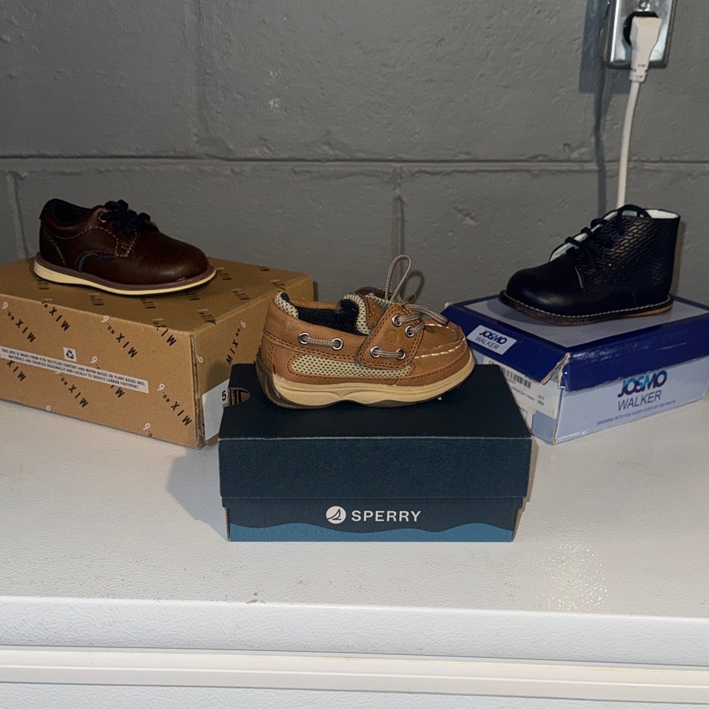 Sperry Tan and Brown Boat Shoes for Toddlers